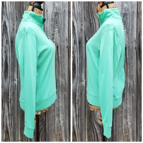 1/4 Zip Pullover Mint Green 100% Pima Cotton Vineyard Vines Size XS Sweatshirt - Picture 2 of 8